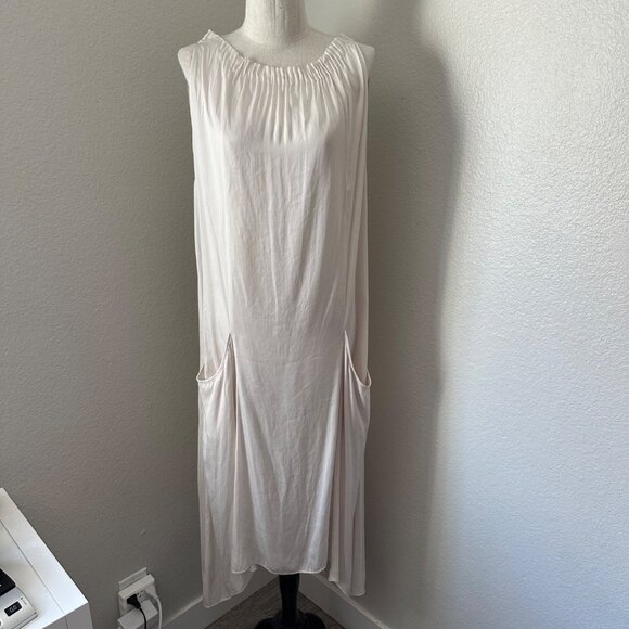 Ulla Johnson Asymmetrical Long Dress Champagne Sz 6
